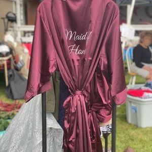 Maid of honor and bridesmaid robe